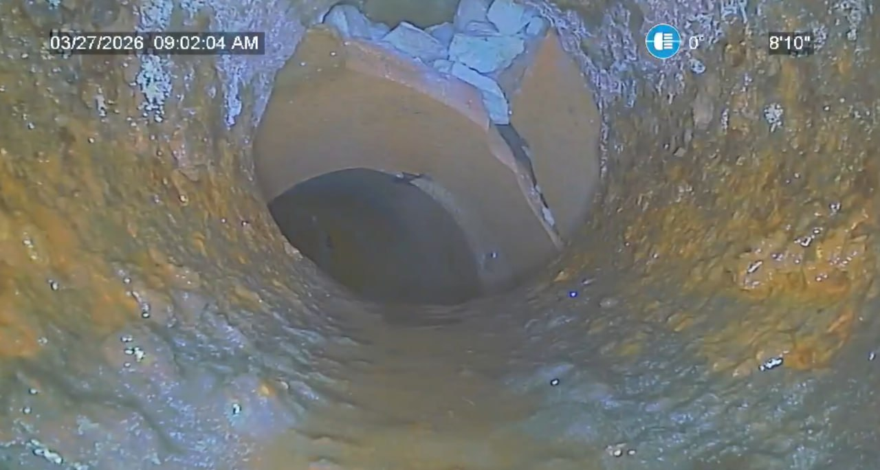 Hole — camera inspection still