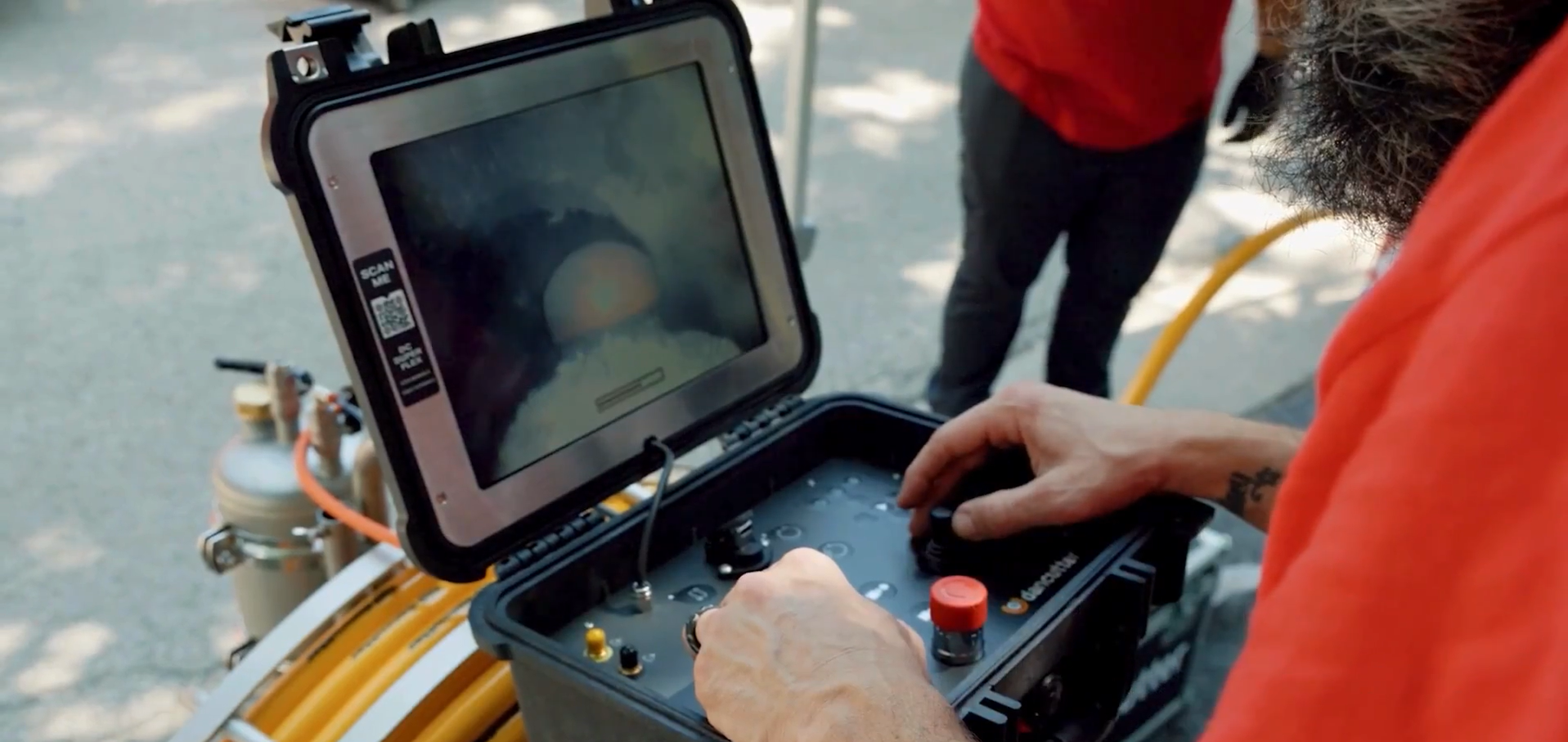 Robotic cutter control operating inside pipe