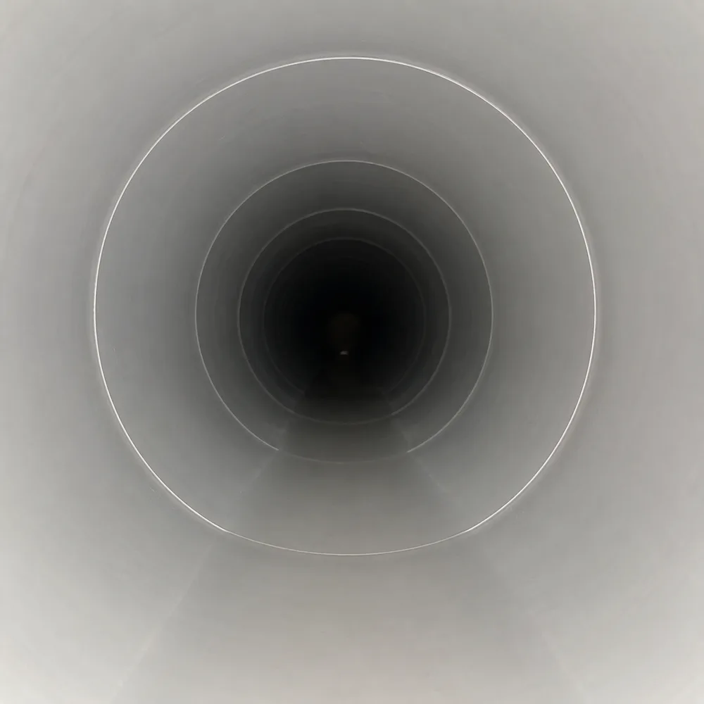 PVC sewer pipe interior